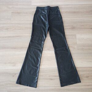 Zara Black Faux Leather Flare Pants